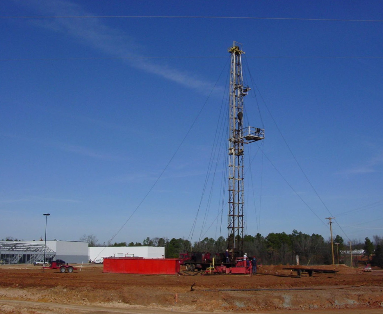 A shut-in well being plugged near Kilgore’s first Walmart.